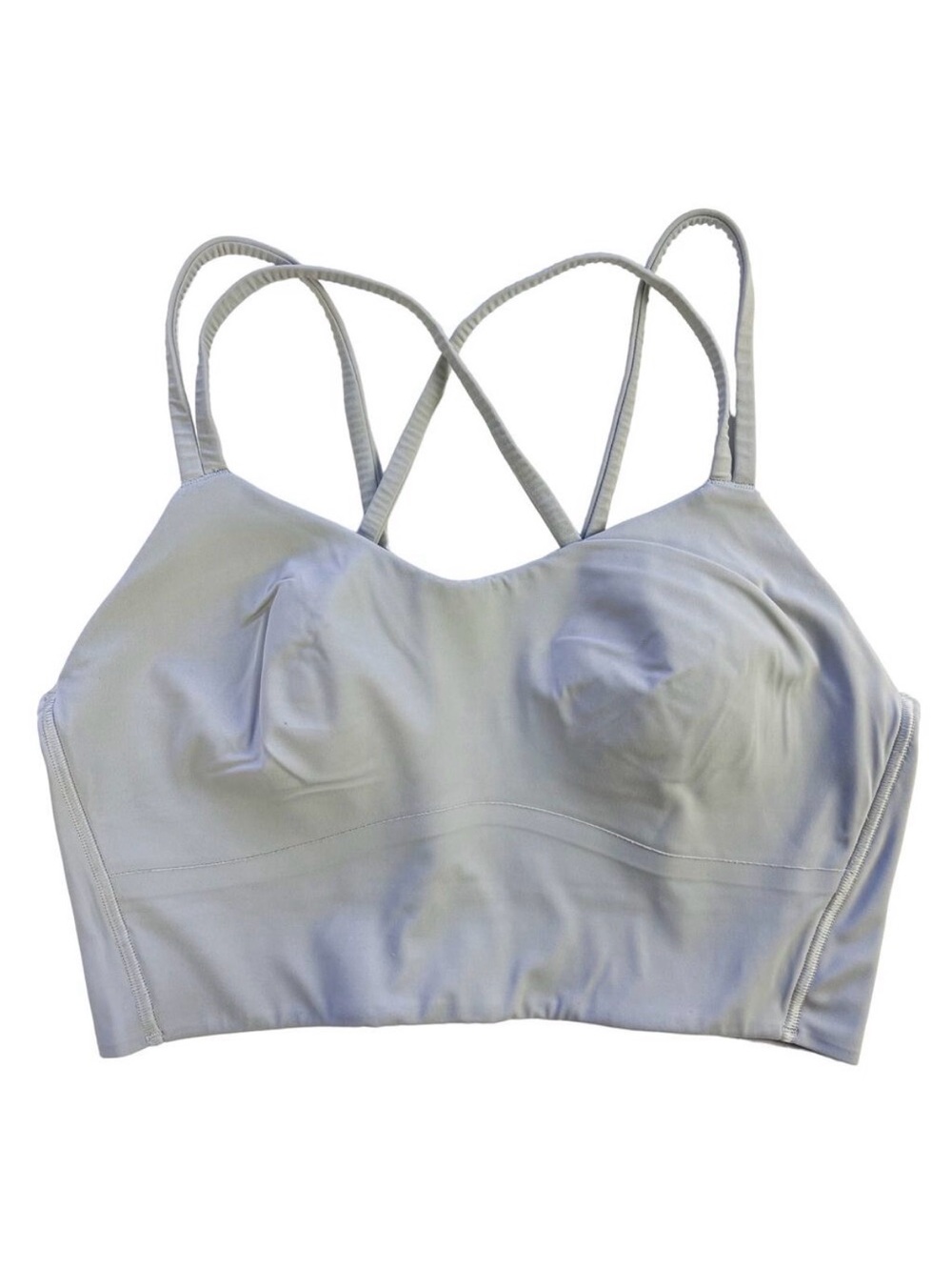 Lululemon Size 6 B/C Like A Cloud Longline Sports Bra Light Gray